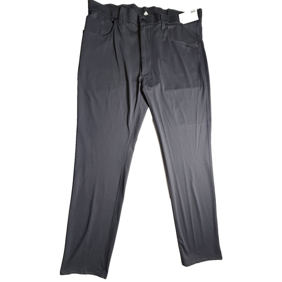 $60 New NWT STYLUS Mens Gray Pants‎ 38 X 32 SLIM Fit 5 Pocket  Dri Stretch-628 - Picture 1 of 10
